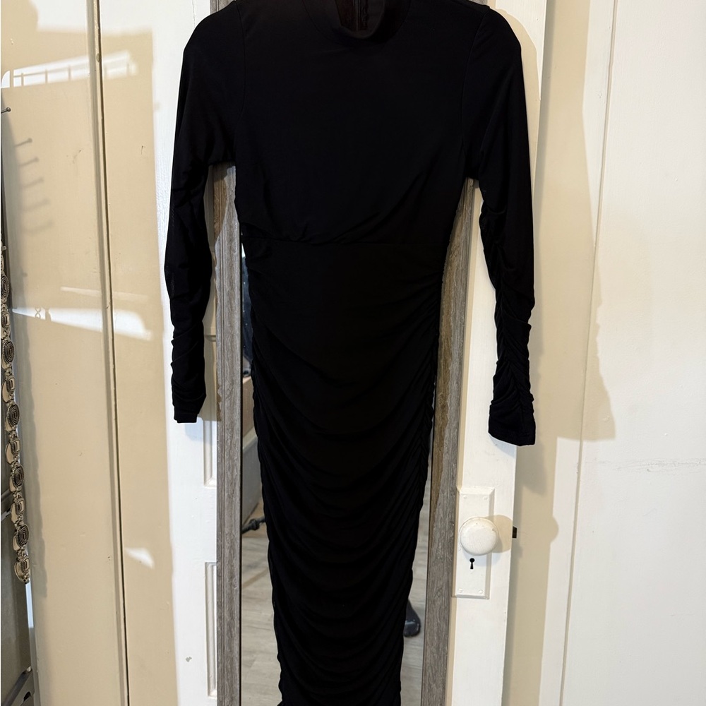 Elegant Black Long Sleeve Dress
